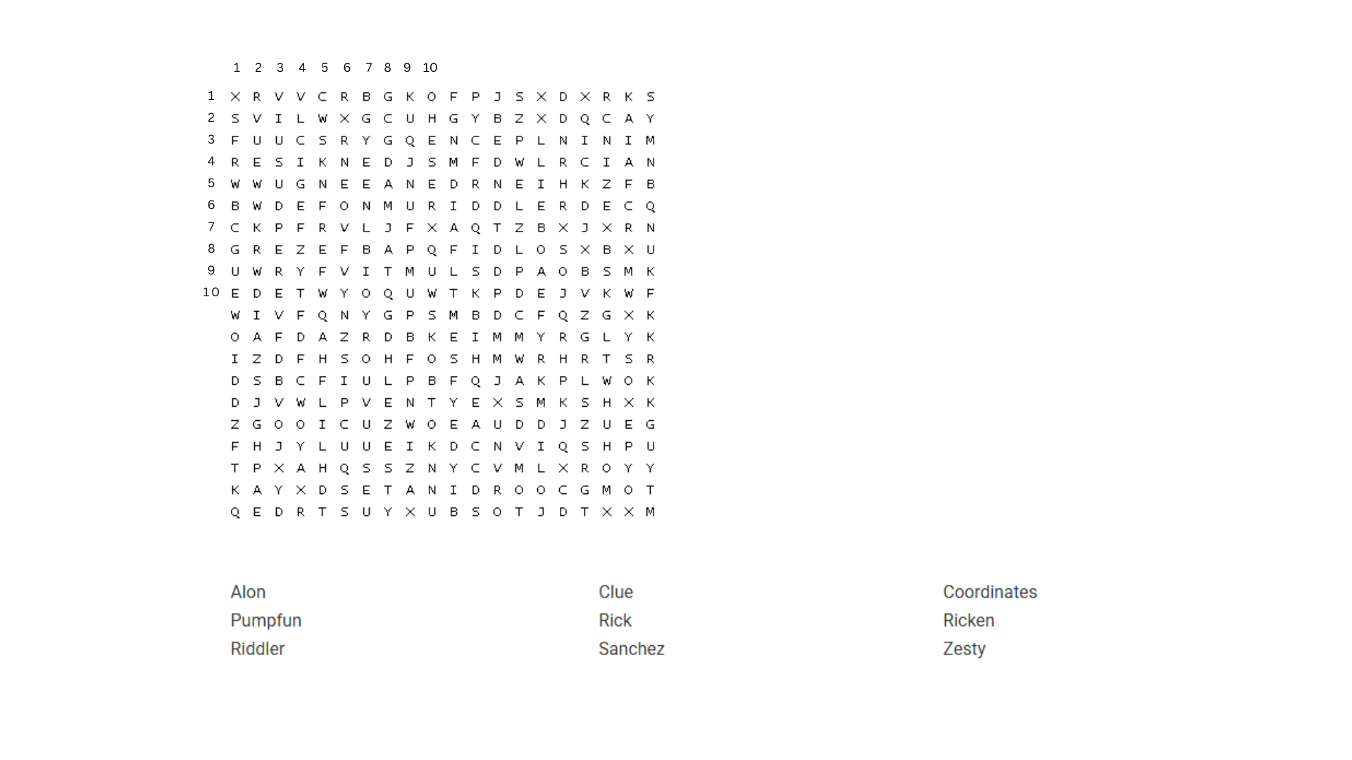 Word Search Puzzle